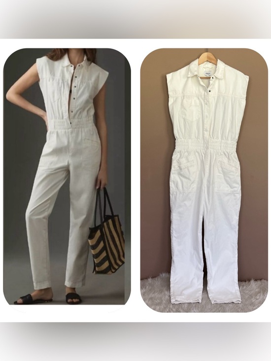 pistola Pants - {Pistola} Rosie Jumpsuit in Porcelain - Womens Medium - NWT
